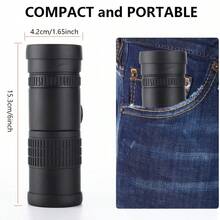 Telescopio monocular cómodo y compacto, telescopio monocular portátil potente y de alta definición, adecuado para una variedad de ocasiones. - Oscuro - Ver 4