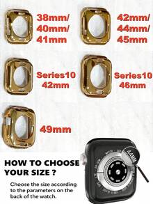 Ốp lưng mềm, khung rỗng, bảo vệ đồng hồ tương thích với Apple Watch Ultra 11 10 SE 9/8/7/6/5/4/3/2/1. Tương thích với Apple Watch Smart Watch 40 MM 41 MM 42 MM 44 MM 45 MM 46 MM 38MM 49 MM. Chất liệu TPU mềm dẻo, siêu mỏng, chống sốc, chống trầy xước, chống va đập, trọng lượng nhẹ, cảm ứng nhạy. (Không có kính) Tương thích với dành cho cả nam và nữ. - màu đen - Xem 12