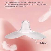 1对超薄硅胶蝴蝶哺乳巾 - 隐蔽式哺乳设计，新手妈妈舒适之选 - 彩色 - 查看 2