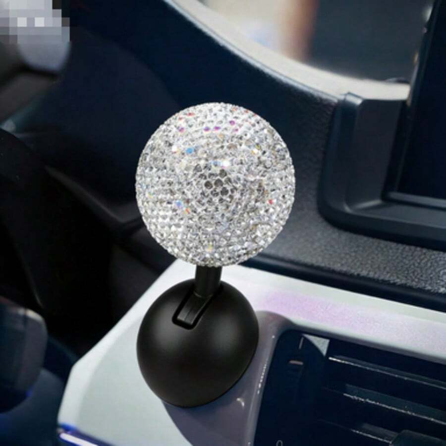 1pc Sparkling Pearl Decorative Car One-Touch Start Knob - Personalized Rhinestone Creative Decal, Suitable For Motorcycles And SUVs, ABS Retractable Ignition Button Cover, Showcase Unique Style! This Bling Bling Ignition Button Cover Not Only Adds A Luxurious Flair To Your Car, But Also Provides Comprehensive Protection, Making Your Starting Experience Truly One-Of-A-Kind. Suitable For Various Models With Lever-Style Start Covers. - Multicolor - View 1