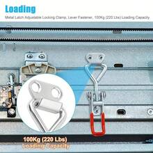 重型可调夹具套装 - 包括钢制弯头夹具（平头夹具）和可调扣环（弯头夹具），提供多种夹持方式，配备快速释放杆和防滑橡胶头，可进行水平夹持。是搬运工和建筑工人的必备工具，可牢固地夹持、固定和运输工业车床、机械和工具箱。也是家庭、花园和车间搬运重物的不可或缺的配件，同时也是送给男士的贴心礼物！（款式随机，颜色可能略有差异，包装随机） - 多 色 - 查看 6