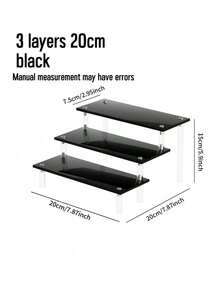 1pc Acrylic Multi-Layer Cosmetic Storage & Display Rack, Suitable For Perfume, Skincare, Makeup, Grooming Accessories Storage And Display, Home & Room Decor - Black - View 14