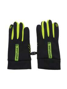 女士冬季保暖触屏手套，防风全指加厚户外骑行手套