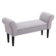 Bed Bench, Upholstered Bench, Seating Bench, Entryway Bench For Bedroom, Load Capacity Up To 130 Kg, Sailcloth, Grey, 102 X 36 X 51 Cm - Grey - View 1