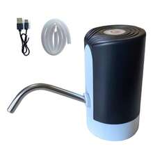 1 Peça Bomba d''Água Elétrica Recarregável via USB, Design Compacto e Elegante, Fácil Instalação, Conveniente e Prática, Operação de Um Botão, Visor de Luz Azul, Carregamento USB, Consegue Bombear Aproximadamente 6 Baldes de Água Engarrafada de 19L com Carga Completa, Motor de Bomba d''Água