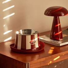 1pc Elevated Pet Feeding Bowl Anti-Ant Leakproof Stainless Steel Cute Circus Design For Cats & Dogs - 300ml - View 7