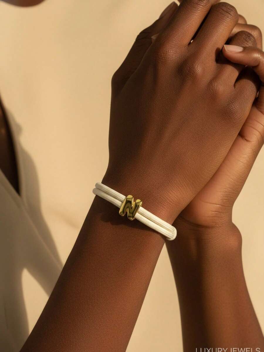 MECYLIFE 1 pieza Pulsera de letra de dopamina multicolor hecha a mano, adecuada para hombres y mujeres