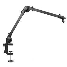 Microphone Boom Arm Desktop Height-Adjustable Stand Compatible With Various Microphones - Black - View 8
