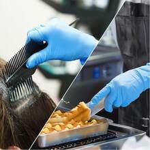 2/20/50/100pcs Nitrile Gloves, Durable Household Cleaning Gloves, Waterproof Gloves, Suitable For Kitchen Cleaning, Tattooing, Hair Dyeing, Pet Care, Salons, Cleaning Supplies, Home Tools (No Packaging Box) - Black - View 5