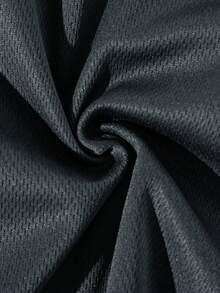 Pantalones cortos de playa para hombres con malla transpirable y estampado gráfico de letras - Gris Oscuro - Ver 3