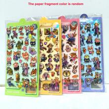 全新卡通动物城市系列注水糖果贴纸，可爱朱迪和尼克贴纸，卡通动物食物玩具水晶贴纸，可爱小猫、甜点、小狗卡通动物装饰贴纸 - 彩色 - 查看 1