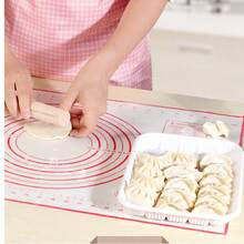 Platinum Silicone Kneading Mat, Thickened Non-Slip Non-Stick Dough Mat For Baking, Heat-Resistant Home Kitchen Kneading Mat, Professional Pastry Rolling Tool. Stainless Steel Pasta Cutter, Noodle Cutter - Multicolor - View 9
