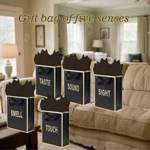Bolsa de regalo de los sentidos, adecuada tanto para hombres como para mujeres, incorpora elementos visuales, olfativos, táctiles, gustativos y auditivos, y viene con un asa de tejido. Perfecto para regalos DIY en ocasiones como cumpleaños, aniversarios, Día de la Madre y San Valentín. - Multicolor - Ver 3
