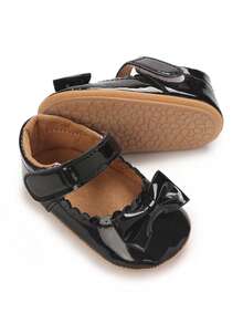 女婴玛丽珍舒适公主鞋，0-1岁，时尚派对婴儿鞋 - 黑色 - 查看 4