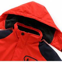 ''s Ski Waterproof Breathable Fleece Lined Windproof Hooded Snowboard Coats - 14-16 + Orange - View 9