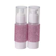 1Pc/2Pcs Bling Rhinestone Press-Type Portable Lotion Bottle/Spray Bottle, Refillable Vacuum Fine Mist Spray Bottle/ Travel Lotion Containers Vacuum Cosmetic Container Press Bottles For DIY Foundation, Gel, Essence, Lotion, Moisturiser - Multicolor - View 10