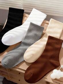 4 Pairs Kids' Assorted Style Mid-Calf Sports Socks, Funny Socks For 6-7 Years Old, Birthday Gift, Alpha Generation Slang Black Socks, Retro Style Socks, Cute Vintage Humorous Valentine's Day Gift, 6-7 Boys' Sports Design - Multicolor - View 7