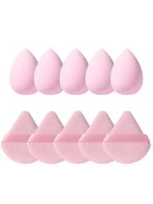 Eid Festival 44pcs/10pcs/1pc Full Set Makeup Brush Kit, Including 20 Soft Brushes Such As Powder Brush, Blush Brush, Contour Brush, Highlighter Brush, Foundation Brush, Nose Shadow Brush, Eyeshadow Brush, Eyebrow Brush, Lip Brush And Detail Brush + 1 Travel Waterproof Makeup Bag + 5 Triangular Sponges + 5 Liquid Beauty Eggs - Pink - View 12