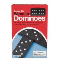 Pressman Toy Double Six Domino de Madera 28 Piezas de domino de Madera SeisDiversión infantil, juegos felices, imprescindibles para los niños - DomingomaderaSeis - Ver 6