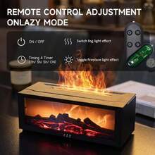 Este humidificador de aromaterapia cuenta con una chimenea con simulación de llama, luces de siete colores ajustables, temporizador y control remoto. Ideal para dormitorios, salas de estar y oficinas, es un regalo ideal para Navidad, aniversarios y cumpleaños. - Negro - Ver 3