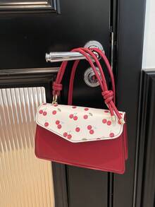 时尚百搭卡通印花休闲通勤女式手提包单肩斜挎包 - 彩色 - 查看 6