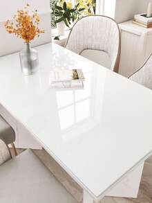 1 Roll Thick White Glossy Contact Paper - Waterproof, Removable, Peel And Stick For Countertops, Cabinets, Bathroom, Desks, Furniture Surfaces, Tabletop Protector, Elegant Surface Decor - White - View 3