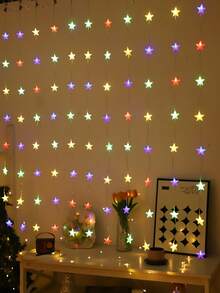1 cuộn đèn dây hình ngôi sao 48 bóng LED dài 1.35/2m, đèn trang trí cửa sổ nhà, đèn dây hình ngôi sao chạy bằng pin, trang trí phòng trong nhà, trang trí phòng ngủ, đèn dây trang trí tường, đèn dây trang trí tiệc cưới, lễ hội. - Trong sáng - Xem 10