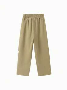 Balabala Boys' Straight-Leg Sweatpants, Casual Spring Pants 2026 - Dark Khaki - View 2