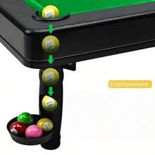 Set da gioco di biliardo mini portatile - Mini snooker e biliardo (include 2 stecche e 11 palline) - Sviluppa coordinazione mano-occhio e pensiero strategico. Questo divertente mini gioco di biliardo è adatto a tutti, rendendolo una scelta ideale per serate di giochi in famiglia, intrattenimento in ufficio e tempo libero in viaggio. - Multicolore - Visualizzare 5
