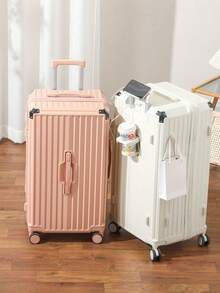 Large Capacity Suitcase, Travel Luggage, Password Trolley Case, Silent Carry-On - Pink - View 3