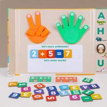 Children's Magnetic Puzzle Alphabet Spelling Word Decomposition Game Early Education Puzzle Toy Palm Children's Magnetic Sticker Number Alphabet Arithmetic Decomposition Toy Math Addition And Subtraction Teaching Tool Number Sense Cultivation Puzzle Desktop Game - Multicolor - View 10