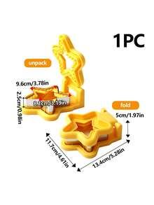 1set Creative Sandwich Mold, Star-Shaped Embossing Cutter, Pocket Bread Breakfast Maker, Versatile Baking Tool, 5-Pointed Star Mold, Portable Kitchen Embosser, Sandwich Cutter Mold, Parent-Child Baking Interaction, Easy To Make Cute Shaped Rice Balls, Pastries, Picnic Food Shaping Tool - Multicolor - View 13