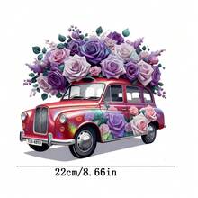 1片/2片/3片装情人节花朵贴片，耐用持久的热转印贴纸，适用于DIY T恤、卫衣、牛仔裤、连帽衫、背包、夹克、手提包、枕头等。 - 彩色 - 查看 8