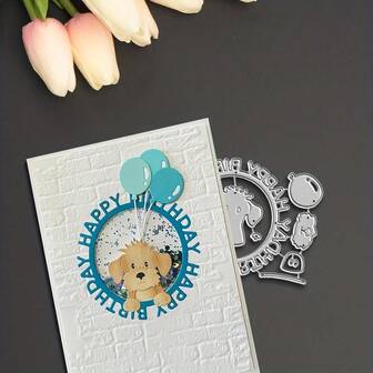 1 pieza Troquelado de metal en forma de círculo con la frase "Feliz Cumpleaños", herramienta de manualidades DIY para scrapbooking, álbumes, tarjetas y decoración del hogar - Ideal para deseos festivos y manualidades