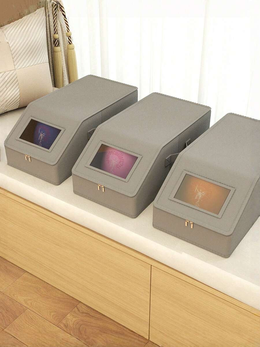 1个牛津帆布帽子收纳盒,带拉链和盖子,防尘,透明,可堆叠,棒球帽收纳盒,用于衣柜整理,保持帽子整齐,透明盖子方便取用,节省空间,耐用防尘罩,透明收纳盒,可堆叠设计最大限度地利用衣柜空间,防止灰尘和刮擦,是时尚配饰收纳的理想选择,用途广泛,可放置在架子上或橱柜中,轻巧而坚固,方便个人配饰收纳,用于日常佩戴的帽子,整齐展示,快速取用。 - 彩色 - 查看 1