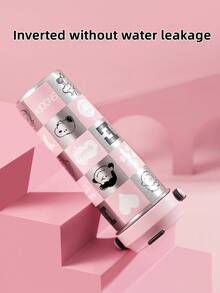 1pc 600ml Snoopy Vacuum Insulated Water Bottle, Outdoor Portable Cooling Cup, High-Quality 316 Stainless Steel Tumbler With Straw