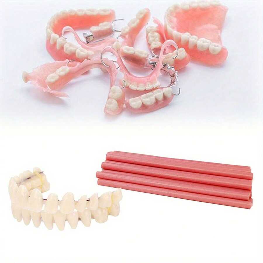 Denture Fake Teeth - Do It Yourself Full Or Part Top And Bottom Fake Teeth At Home, Repair Missing Teeth, Improve Smile(Gypsum Model, Gum Material And Fake Teeth) - 1 - View 1