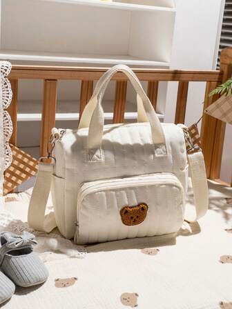 1pc Mommy Tote Bag/Diaper Bag/Hospital Bag/Maternity Bag, Organizer For Diapers, Wipes, Bottles. Suitable For Travel And Daily Use. Mother's Day Gift, New Baby Gift, Birthday Gift, New Year Gift.