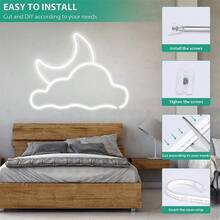 Acosh Neon Đèn neon dạng ống cảm ứng USB 5V có thể điều chỉnh độ sáng, dải đèn LED neon dẻo, thích hợp cho phòng tắm, tủ, trang trí nhà cửa, đèn nền TV phòng ngủ. - trắng - Xem 6