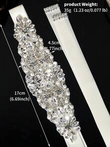 1 chiếc thắt lưng cưới màu bạc đính đá lấp lánh, thắt lưng cô dâu thủ công đính đá cho dạ hội, váy phù dâu, phụ kiện ngày Valentine. - Nhiều màu - Xem 24