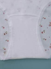 5pcs/Pack Women's Lace Trim Printed Panties, Comfortable & Versatile Underwear, Suitable For All Seasons - Multicolor - View 4