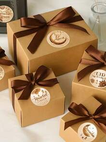 500pcs Eid Mubarak Stickers Roll - Self-Adhesive Paper Decals With Arabic Calligraphy, Stars & Lanterns Design, For Ramadan Kareem & Eid Al Fitr Celebrations - Multicolor - View 5