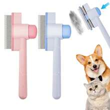 Cat Comb Pet Comb Self Cleaning Upgraded Cat Brush For Long Haired Cats & Dogs