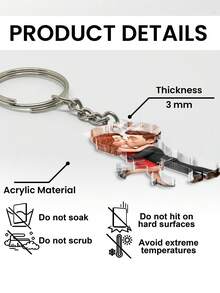 Catygift 定制亚克力情侣钥匙扣，个性化名字钥匙圈，浪漫周年纪念礼物，送给男朋友/女朋友的礼物 - As Shown - 查看 6