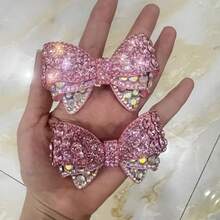 2 piezas Clips de zapato con lazo de rhinestone desmontables hechos a mano, accesorios decorativos de moda para zapatos, bolsos, ropa, también para tocados, cajas, accesorios de vestir - Perfecto para moda DIY, regalos y ocasiones especiales, zapatos, selecciones de primavera y verano, regalos para damas de honor, decoración de habitación, dormitorio, playa, viaje, para hombres, para mujeres, vacaciones, Día de la Mujer, artículos de viaje, recuerdos de boda, Y2k, dormitorio, accesorios de coche para mujeres, decoración de cocina, cosas lindas - Multicolor - Ver 5