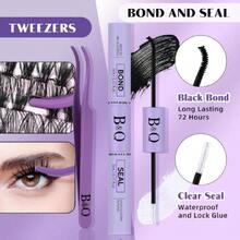 DIY Lash Extension Kit 280pcs Individual Lashes Cluster D Curl Eyelash Extension Kit Lash Clusters With Lash Bond And Seal And Lash Applicator Tool (KIT,40D+50D-D-9-16MIX),38504947 - Flutter Effect - View 6
