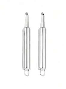 1pc/2pcs/3pcs Multi-Functional Stainless Steel Shrimp Deveiner, Longan Pitter, Lychee Pitter & Flesh Remover - Silver - View 9