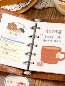 1pc Writable Die-Cut Washi Tape, Soft & Fluffy Memo Series, Cute Marking Sticker Tape For Journaling - Multicolor - View 8