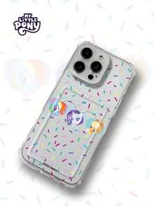MY LITTLE PONY Official Authorized Card Holder Phone Case Compatible With Apple 17, 17 Air, 17 Pro, 17 Pro Max, Scratch-Resistant, Anti-Slip, Anti-Drop, Compatible With Apple 11 Series, 12 Series, 13 Series, 14 Series, 15 Series, 15 Pro Max, 16 Pro, 16 Pro Max, X, XR, XS Max - Clear - View 3