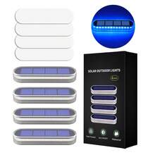 1/2/4/6 Juego de luces lineales para el suelo, luz azul, IP68 resistente al agua, adecuado para jardín, escaleras, garaje, valla, camino, patio, plataforma, muelle y otros lugares al aire libre